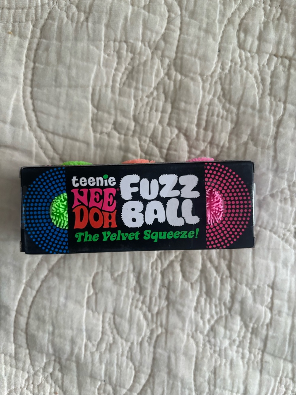 Fuzz Ball Velvet Squeeze - Neon Green, orange & Pink